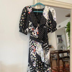 ASOS patterned open back dress